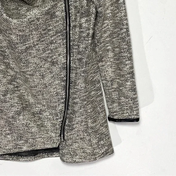 STELLA & DOT Women’s Rebel Gold Shimmer Knit Moto Jacket Zip Front Size XS - Picture 6 of 8